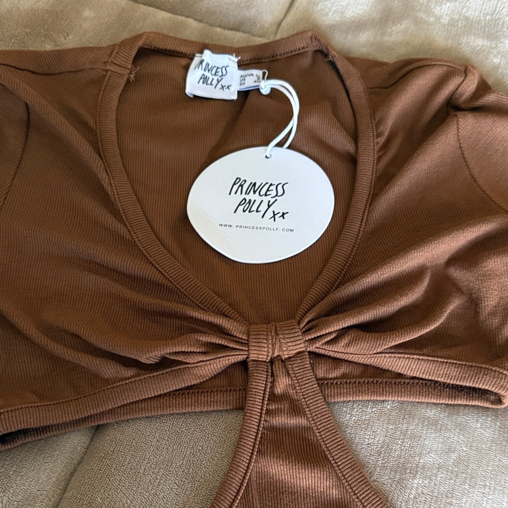 Princess Polly Chocolate Cut-Out Mini Dress - Picture 4 of 8